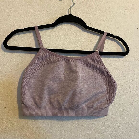 Gymshark light purple high neck low back sports bra - Picture 2 of 5